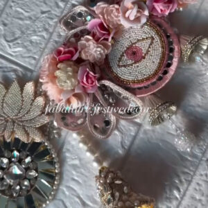 White & Pink Evil Eye Toran