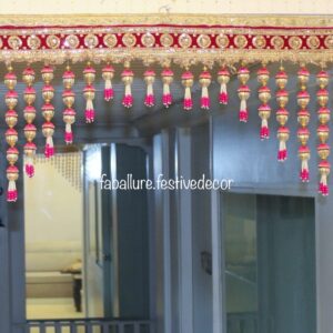 Festive Doorway Toran handcrafted with golden embroidery
